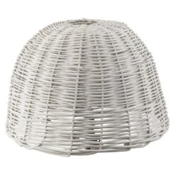 Home Sweet Home Lampenschirm Roseau Ø X H: 50 X 25 Cm, Weiß, Holz, Rund -Beleuchtung 12 745