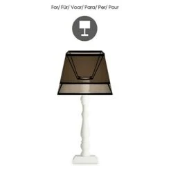 Home Sweet Home Lampenschirm Smoke L X B X H: 20 X 20 X 14 Cm, Farbe: Rauch, Baumwolle, Eckig -Beleuchtung 12 753