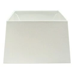 Lampenschirm Durchmesser: 30 Cm, Weiß, Stoff, Rechteckig