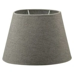 Home Sweet Home Lampenschirm Melrose Ø X H: 24 X 16 Cm, Hellgrau, Stoff, Oval
