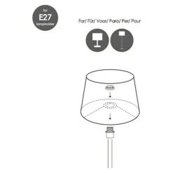 Home Sweet Home Lampenschirm Melrose Ø X H: 24 X 16 Cm, Hellgrau, Stoff, Oval -Beleuchtung 12 768