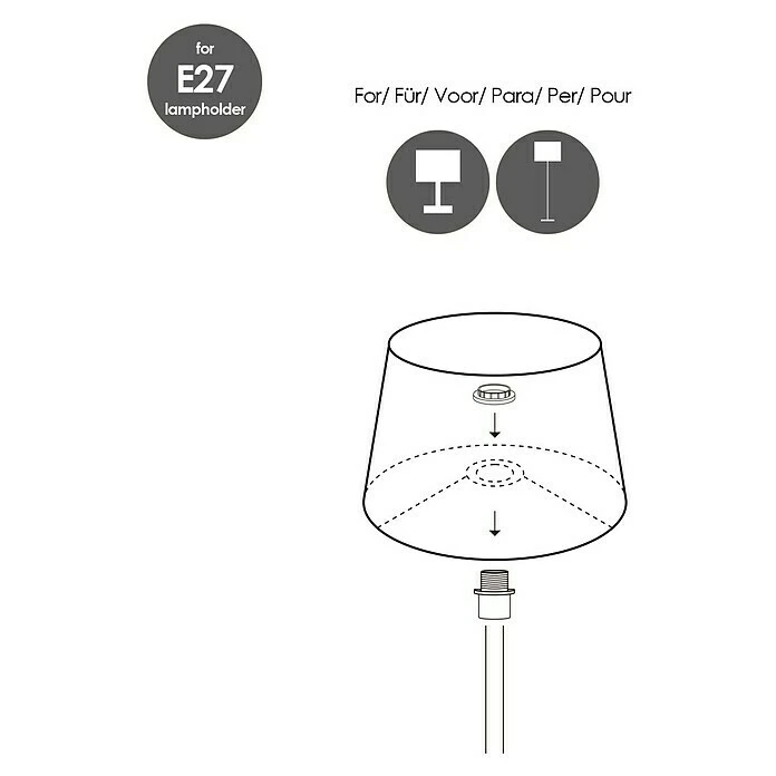 Home Sweet Home Lampenschirm Largo Ø X H: 40 X 22 Cm, Castlerock, Stoff, Rund 6 Home Sweet Home Lampenschirm Largo Ø X H: 40 X 22 Cm, Castlerock, Stoff, Rund – Bild 4