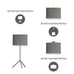 Home Sweet Home Lampenschirm Block L X B X H: 25 X 25 X 18 Cm, Castlerock, Baumwolle, Eckig -Beleuchtung 12 787