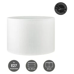 Home Sweet Home Lampenschirm Canvas 30 Cm, Schneeweiß, Baumwolle, Rund 10 Home Sweet Home Lampenschirm Canvas 30 Cm, Schneeweiß, Baumwolle, Rund -Beleuchtung 12 791