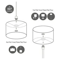 Home Sweet Home Lampenschirm Bling Ø X H: 50 X 25 Cm, Pure White, Baumwolle, Rund 11 Home Sweet Home Lampenschirm Bling Ø X H: 50 X 25 Cm, Pure White, Baumwolle, Rund -Beleuchtung 12 8