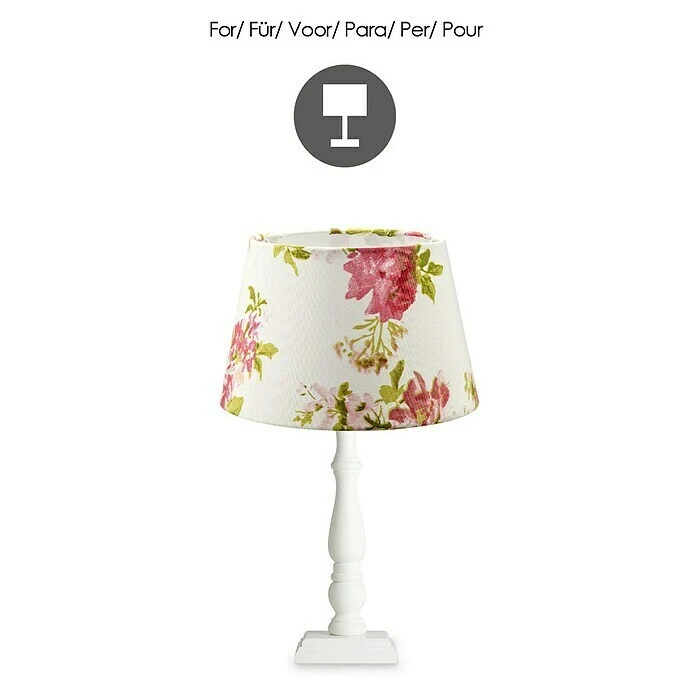 Home Sweet Home Lampenschirm Blumen Ø X H: 20 X 13 Cm, Creme, Baumwolle, Rund 5 Home Sweet Home Lampenschirm Blumen Ø X H: 20 X 13 Cm, Creme, Baumwolle, Rund – Bild 3