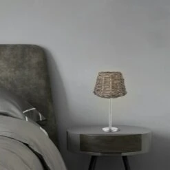 Home Sweet Home Lampenschirm Roseau 20 Cm, Dunkelbraun, Rattan, Oval -Beleuchtung 12 809