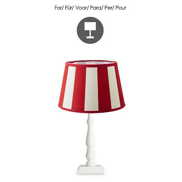 Home Sweet Home Lampenschirm Classic Ø X H: 20 X 13 Cm, Rot, Stoff, Rund 5 Home Sweet Home Lampenschirm Classic Ø X H: 20 X 13 Cm, Rot, Stoff, Rund – Bild 3