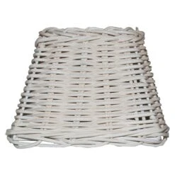 Home Sweet Home Lampenschirm Roseau L X B X H: 20 X 20 X 14 Cm, Weiß, Rattan, Eckig