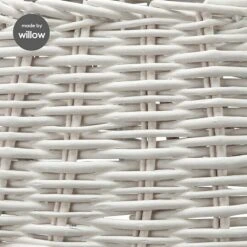 Home Sweet Home Lampenschirm Roseau L X B X H: 20 X 20 X 14 Cm, Weiß, Rattan, Eckig -Beleuchtung 12 827