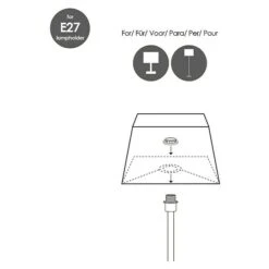 Home Sweet Home Lampenschirm Roseau L X B X H: 20 X 20 X 14 Cm, Weiß, Rattan, Eckig -Beleuchtung 12 830