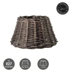 Home Sweet Home Lampenschirm Roseau L X B X H: 30 X 20 X 30 Cm, Braun, Holz, Rund -Beleuchtung 12 833