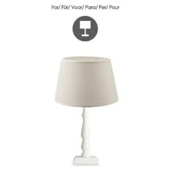 Home Sweet Home Lampenschirm Melrose Ø X H: 20 X 13 Cm, Warm White, Stoff, Rund -Beleuchtung 12 847