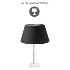 Home Sweet Home Lampenschirm Largo Ø X H: 30 X 17 Cm, Night Black, Stoff, Rund 10 Home Sweet Home Lampenschirm Largo Ø X H: 30 X 17 Cm, Night Black, Stoff, Rund -Beleuchtung 12 851