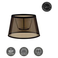 Home Sweet Home Lampenschirm Smoke Ø X H: 20 X 13 Cm, Rauch, Baumwolle, Rund -Beleuchtung 12 857