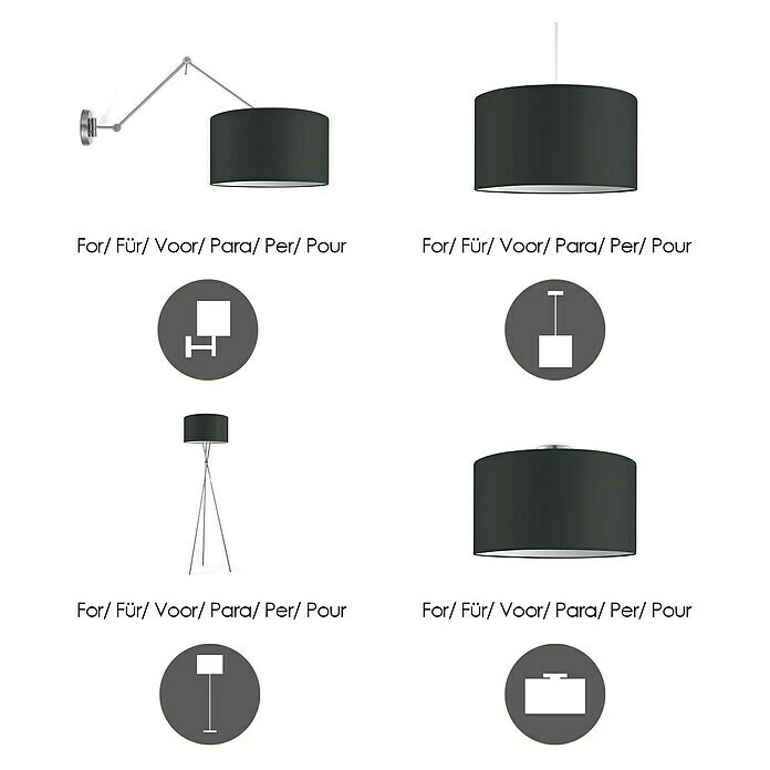 Home Sweet Home Lampenschirm Bling Ø X H: 450 Mm X 23 Cm, Anthrazit 7 Home Sweet Home Lampenschirm Bling Ø X H: 450 Mm X 23 Cm, Anthrazit – Bild 5