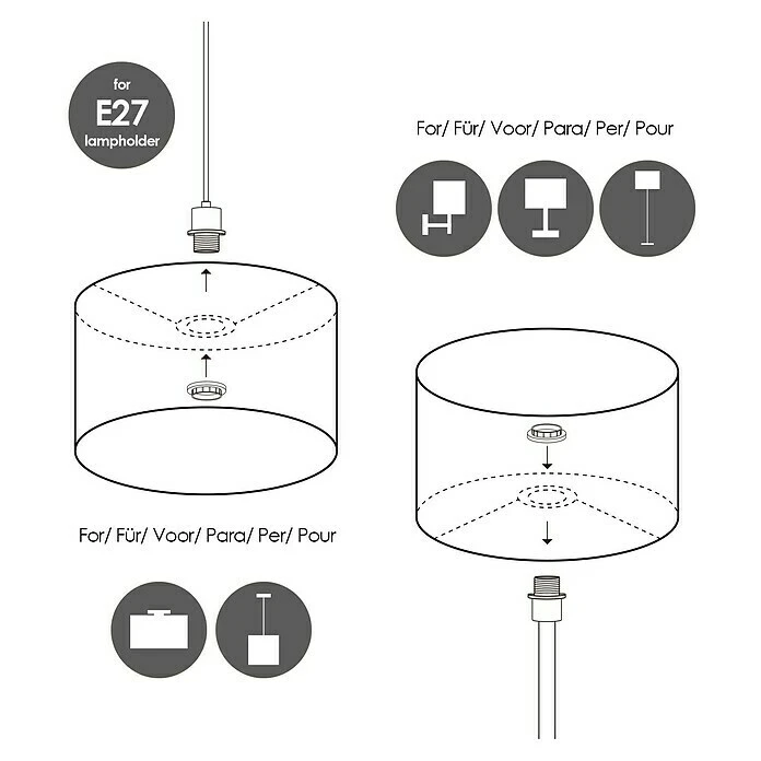 Home Sweet Home Lampenschirm Bling Ø X H: 450 Mm X 23 Cm, Anthrazit 8 Home Sweet Home Lampenschirm Bling Ø X H: 450 Mm X 23 Cm, Anthrazit – Bild 6