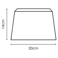 Home Sweet Home Lampenschirm Melrose L X B X H: 20 X 20 X 14 Cm, Taupe, Stoff, Eckig -Beleuchtung 12 894