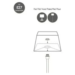 Home Sweet Home Lampenschirm Melrose L X B X H: 20 X 20 X 14 Cm, Taupe, Stoff, Eckig -Beleuchtung 12 896