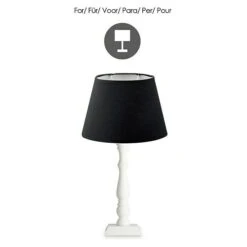 Home Sweet Home Lampenschirm Largo Ø X H: 24 X 16 Cm, Night Black, Stoff, Oval -Beleuchtung 12 910