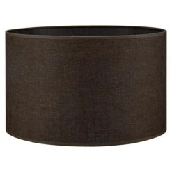Home Sweet Home Lampenschirm Canvas 35 Cm, Kastanienbraun, Baumwolle, Rund