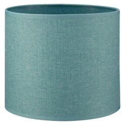 Home Sweet Home Lampenschirm Canvas 20 Cm, Petrol, Baumwolle, Rund