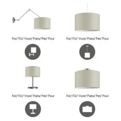 Home Sweet Home Lampenschirm Bling Ø X H: 35 X 21 Cm, Warm White, Baumwolle, Rund -Beleuchtung 12 934