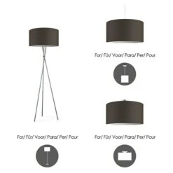 Home Sweet Home Lampenschirm Bling Ø X H: 50 X 25 Cm, Braun -Beleuchtung 12 940