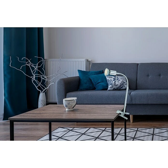 Globo LED-Klemmleuchte 1-flammig, 3 W, Nickel Matt 4 Globo LED-Klemmleuchte 1-flammig, 3 W, Nickel Matt – Bild 2