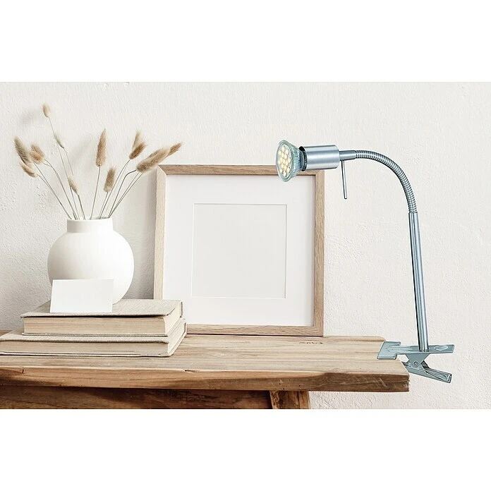 Globo LED-Klemmleuchte 1-flammig, 3 W, Nickel Matt 5 Globo LED-Klemmleuchte 1-flammig, 3 W, Nickel Matt – Bild 3