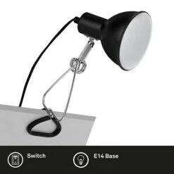 Briloner Klemmleuchte Fix Schwarz, L X B X H: 30,5 Mm X 11 Cm X 13 Cm -Beleuchtung 12 995